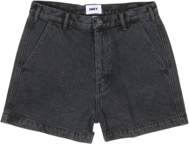 Obey Shorts Zwart Dames