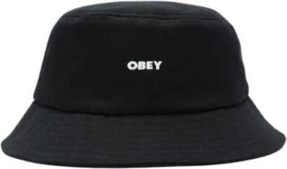 Obey Stoere Twill Bucket Hat Zwart Heren