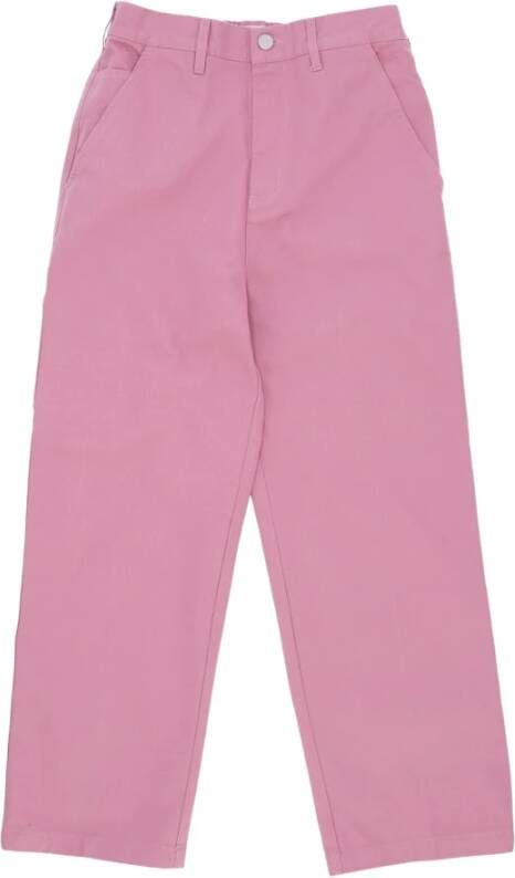 Obey Straight Trousers Roze Dames
