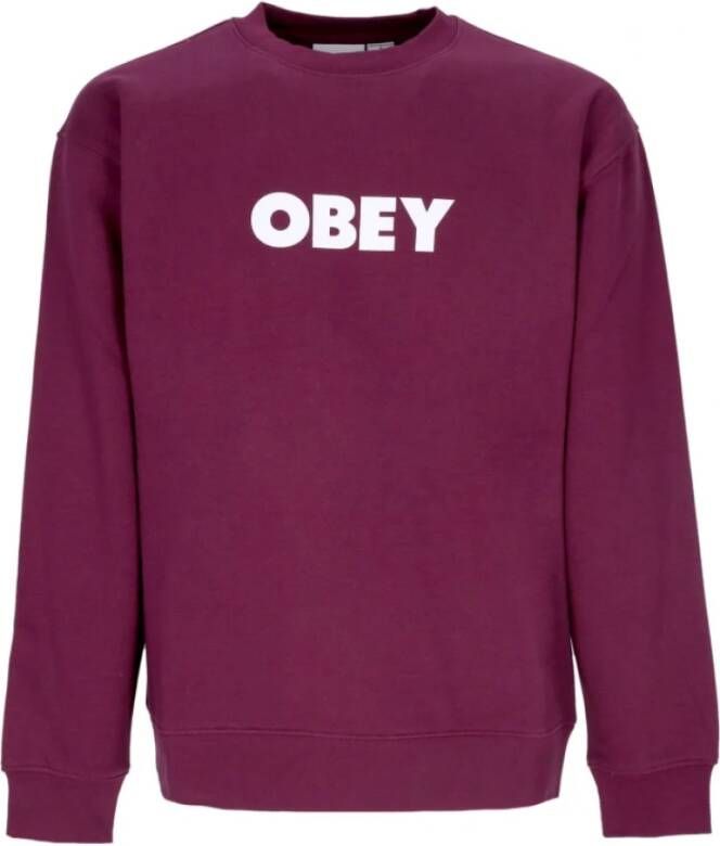 Obey Sweatshirt Purple Heren