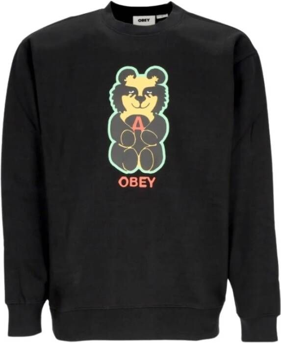 Obey Sweatshirt Zwart Heren