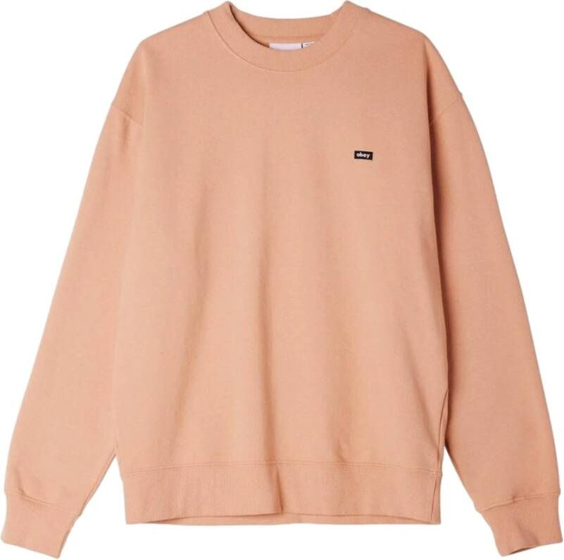 Obey Tijdloze Lichtgewicht Crewneck Sweatshirt met Konijnenpoot Brown Heren