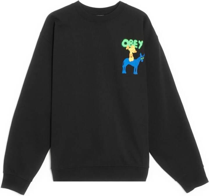 Obey Sweatshirts Zwart Heren