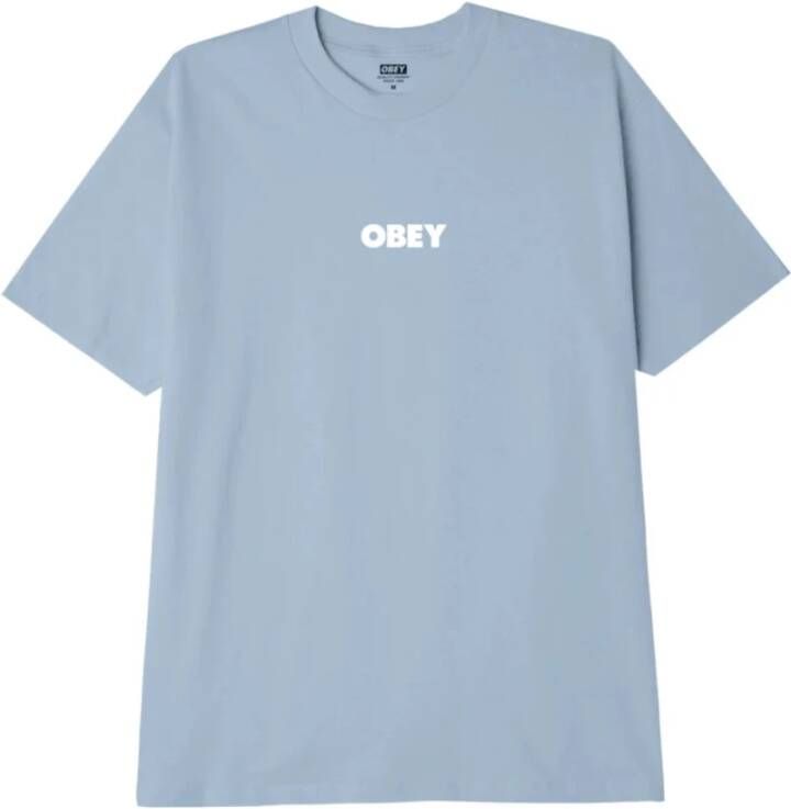 Obey T-Shirts Blauw Heren