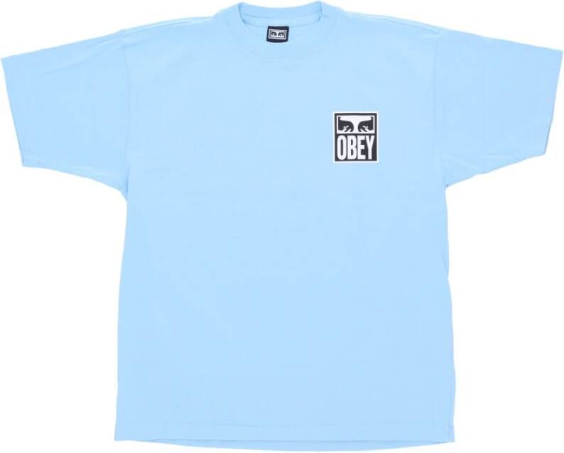 Obey T-Shirts Blauw Heren