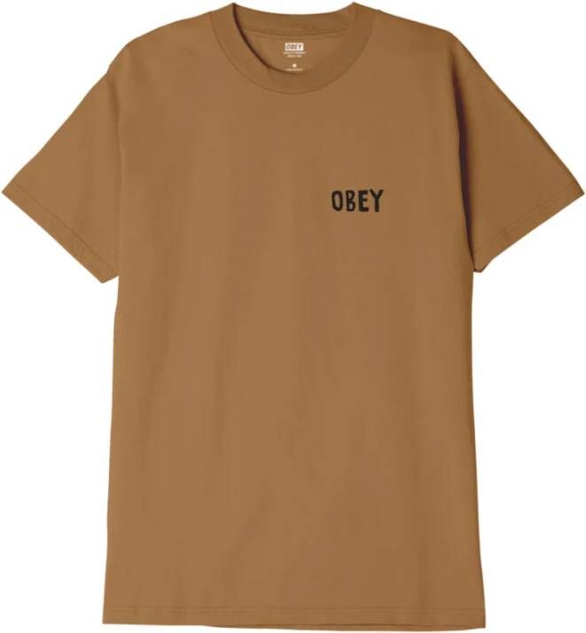 Obey T-Shirts Bruin Heren