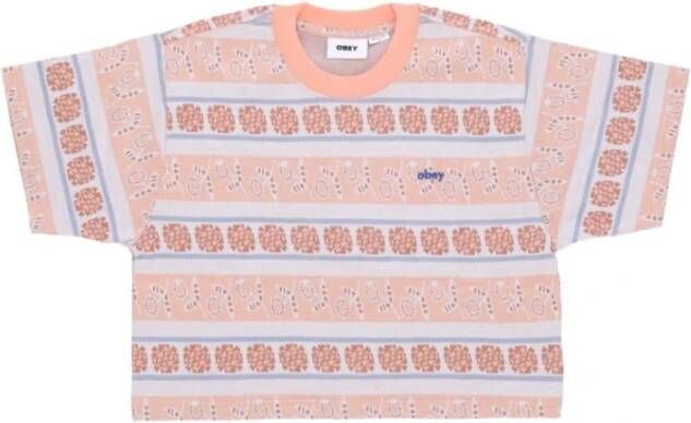 Obey T-Shirts Oranje Dames