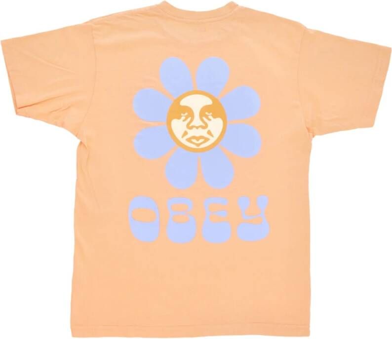 Obey T-Shirts Oranje Heren