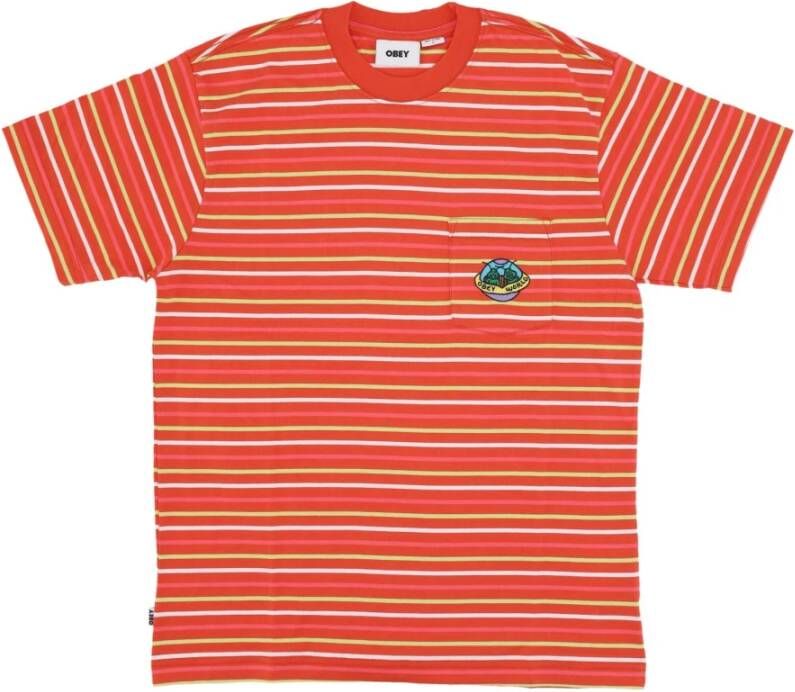 Obey T-Shirts Oranje Heren