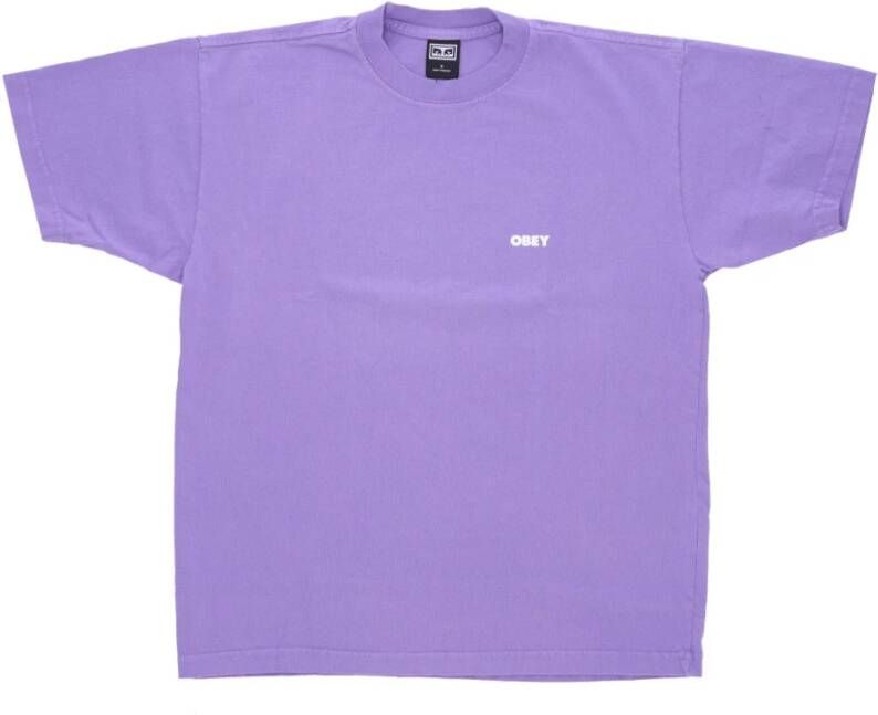 Obey T-Shirts Purple Heren