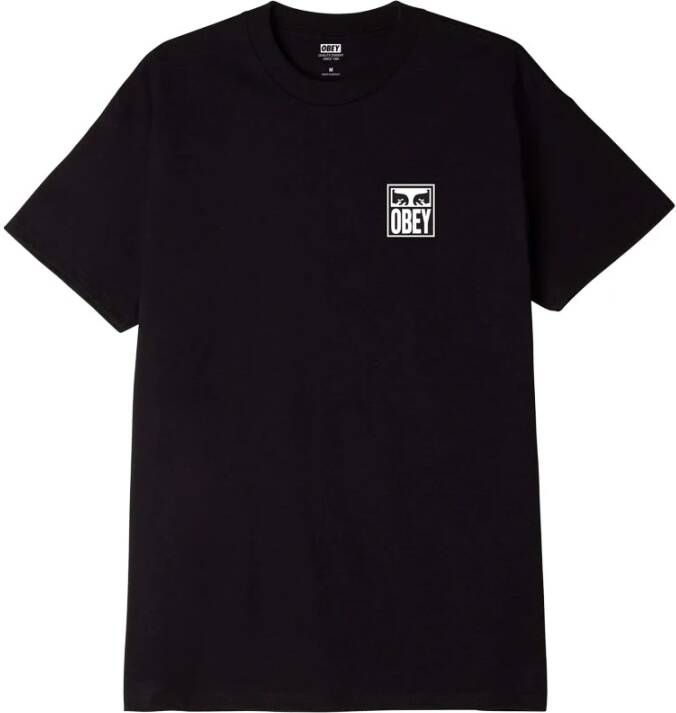 Obey T-Shirts Zwart Heren
