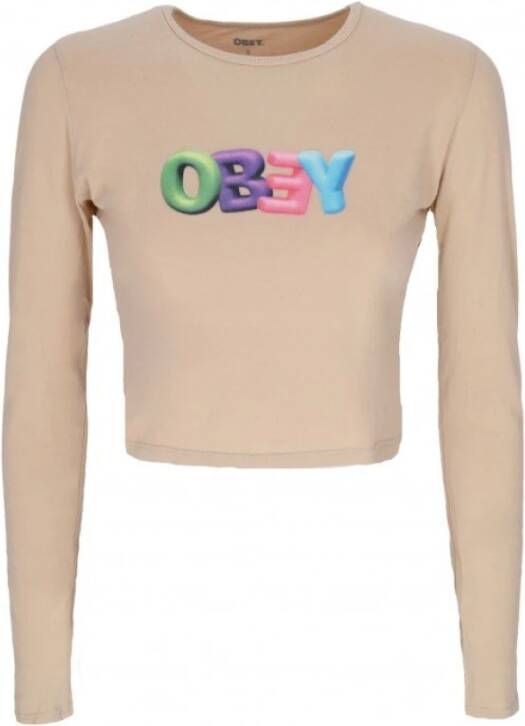 Obey Tops met lange mouwen Beige Dames