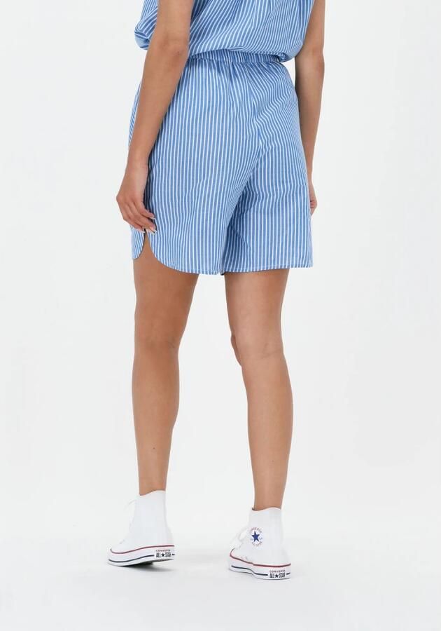 OBJECT Dames Broeken Alva Hw Shorts Blauw wit Gestreept - Foto 3