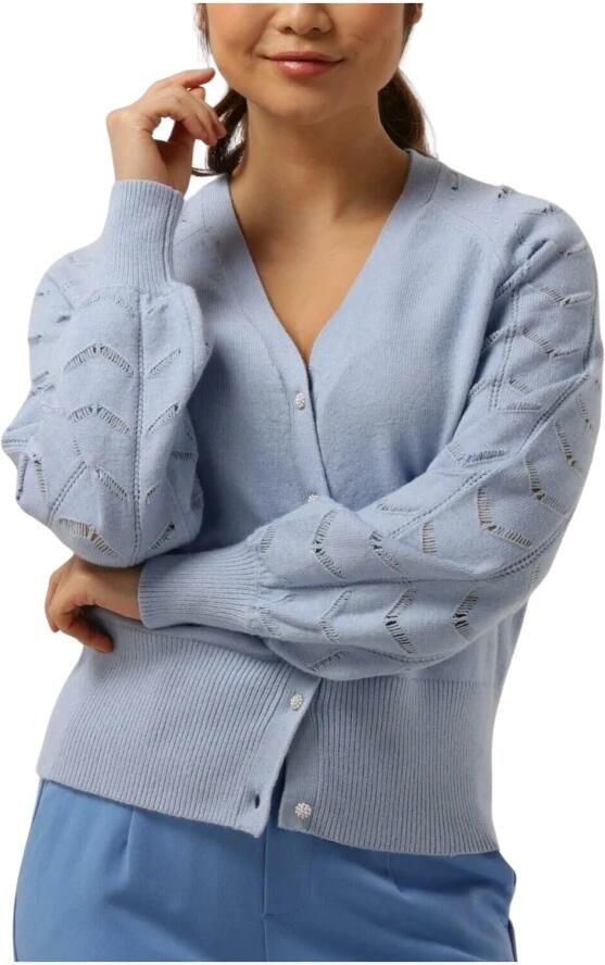 OBJECT Dames Truien & Vesten Objeva L s Knit Cardigan Lichtblauw - Foto 3