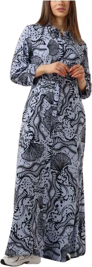 Object Blauwe Midi Overhemdjurk voor de Zomer Multicolor Dames - Foto 3
