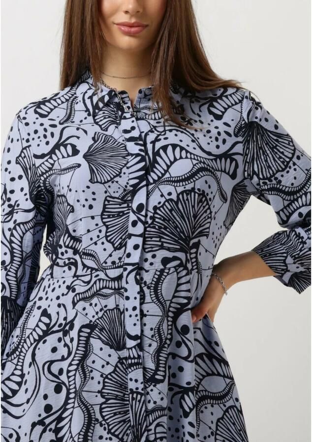 Object Blauwe Midi Overhemdjurk voor de Zomer Multicolor Dames