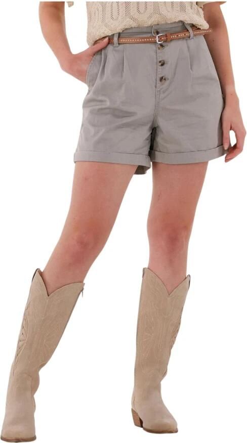 Object Dames Jeans Ocean Hw Twill Shorts Beige Dames - Foto 4