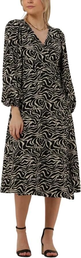 Object Dames Jurken Objleonora L s Wrap Midi Dress Black Dames - Foto 5