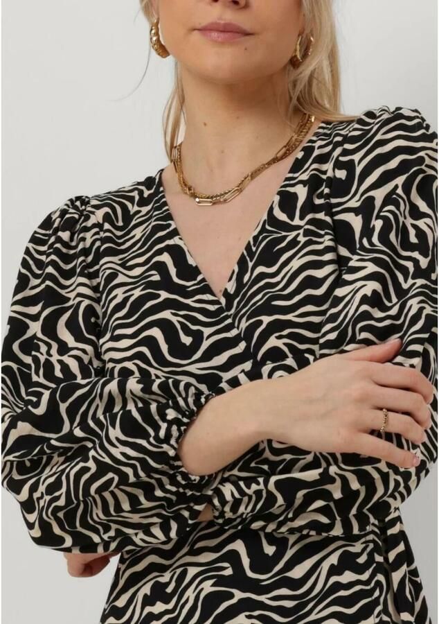 Object Dames Jurken Objleonora L s Wrap Midi Dress Black Dames - Foto 3