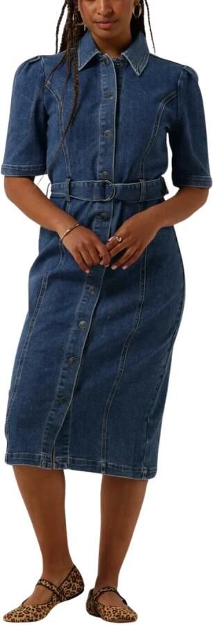 Object Denim Mini Jurk Trendy Stijlvol Blue Dames - Foto 3