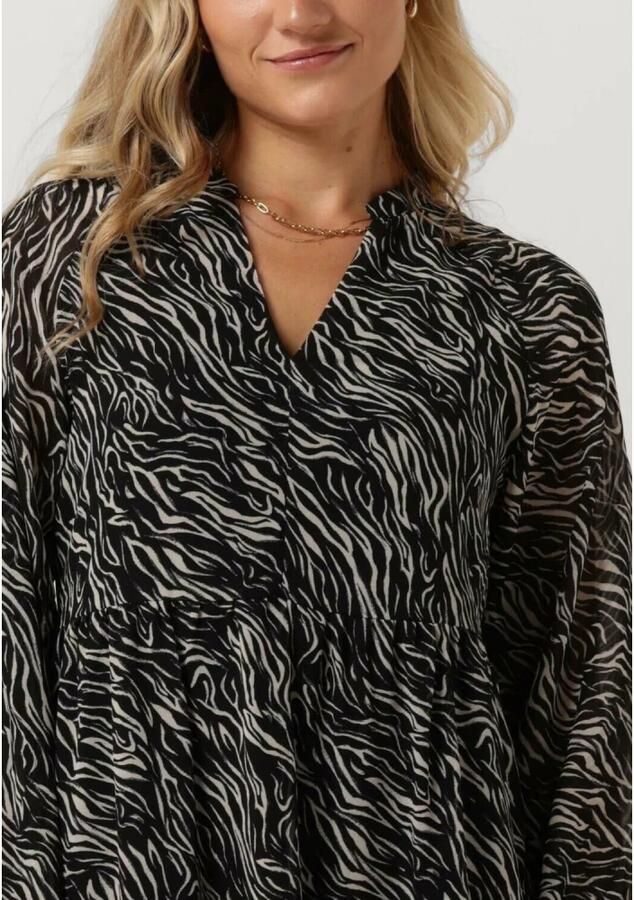 OBJECT jurk OBJMILA van gerecycled polyester zwart ecru - Foto 3