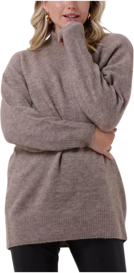 OBJECT Dames Truien & Vesten Ellie L s Knit Tunic Bruin - Foto 3