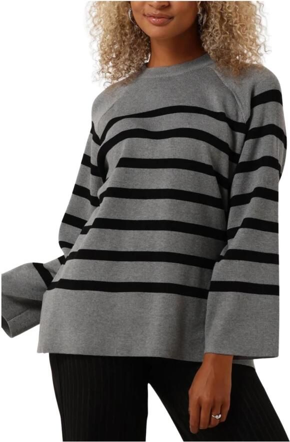 OBJECT Dames Truien & Vesten Objester Ls Knit Top Grijs - Foto 3