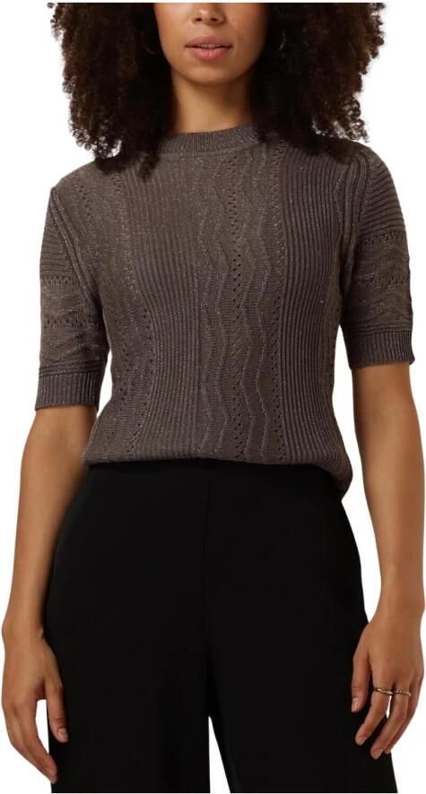 OBJECT Dames Tops & T-shirts Objfriella Knit S s Sli Pullover Groen - Foto 3