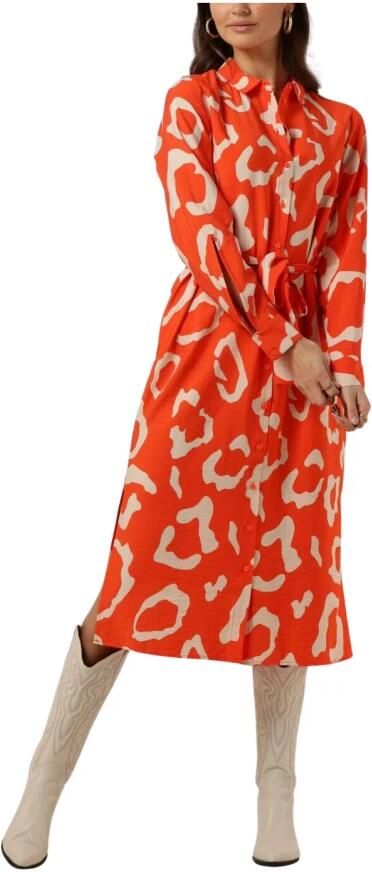 OBJECT Dames Jurken Jacira Tilda L s Shirt Dress Koraal - Foto 3