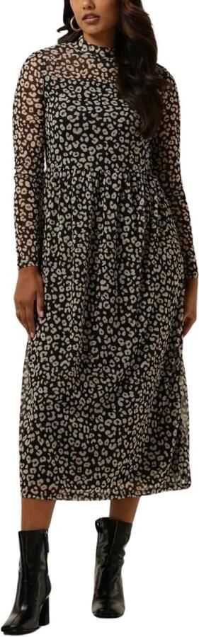 OBJECT jurk OBJMARIANN van gerecycled polyester zwart zand - Foto 5