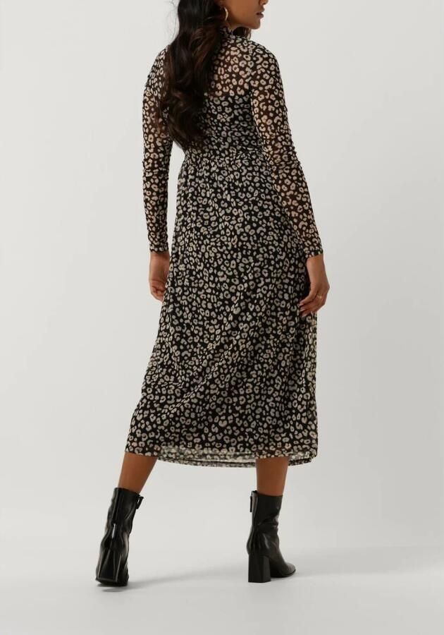 OBJECT jurk OBJMARIANN van gerecycled polyester zwart zand - Foto 4