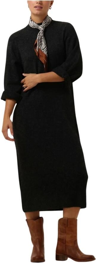 OBJECT Dames Jurken Objgeromia L s O-neck Knit Donkergrijs - Foto 3