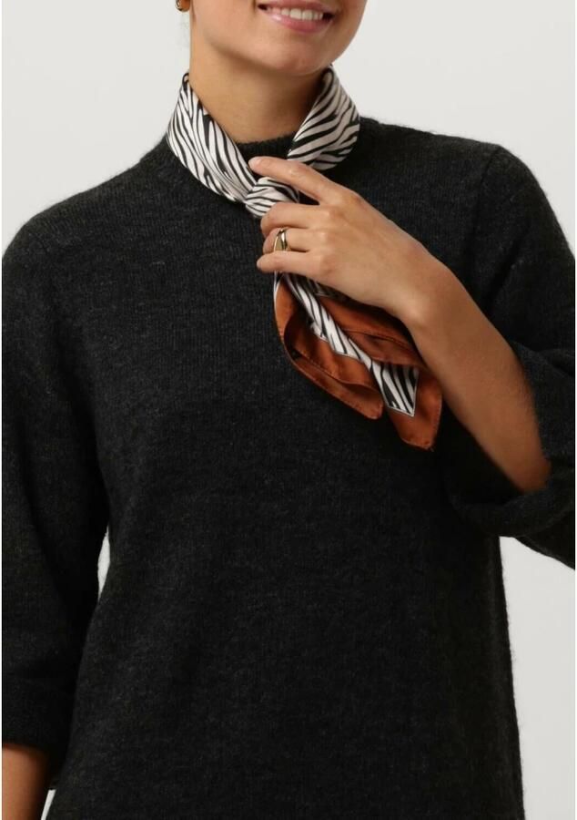 OBJECT Dames Jurken Objgeromia L s O-neck Knit Donkergrijs