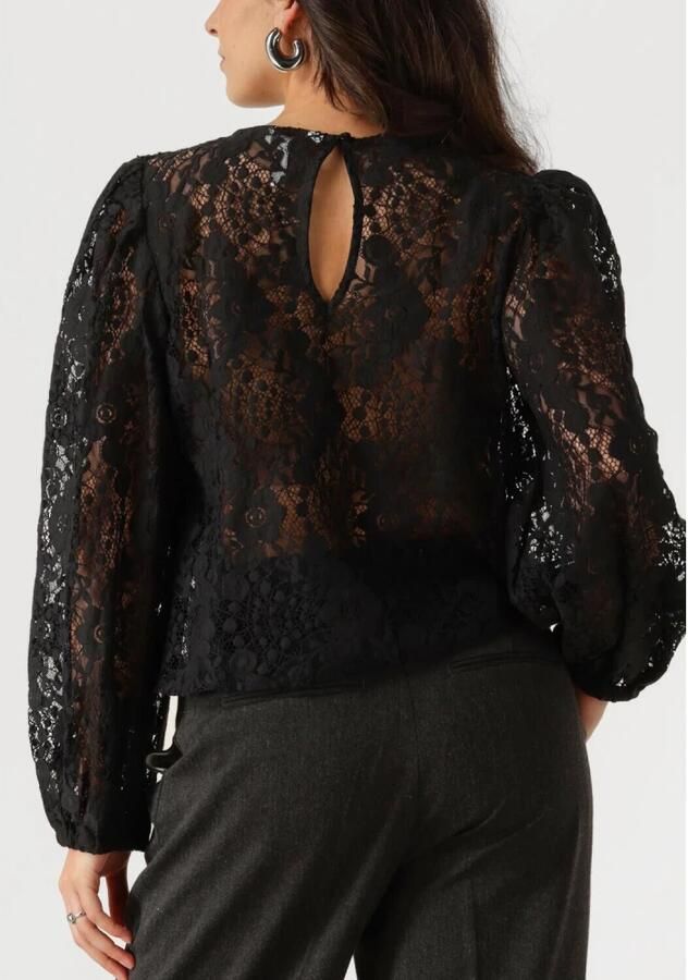 OBJECT Dames Tops & T-shirts Objbeverly L s Lo Top Zwart - Foto 2