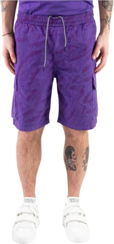 Octopus 22Sosj09 Shorts casual Paars Heren