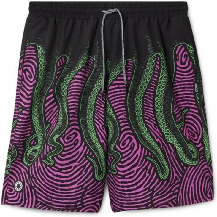 Octopus Boardshorts Zwart Multicolor Heren