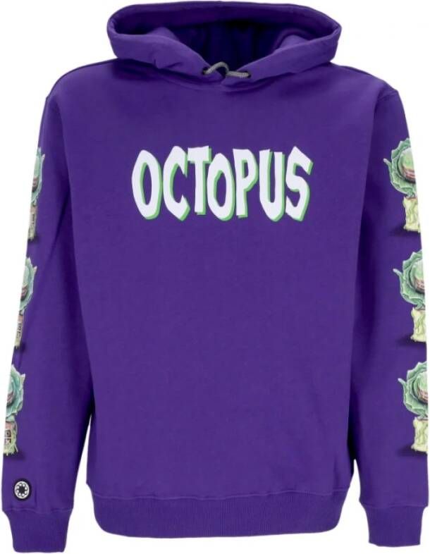 Octopus Hoodie voedt me Purple Heren