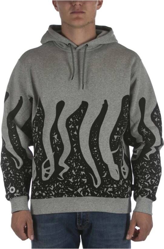 Octopus Stempel Hoodie Lichtgrijs Gray Heren