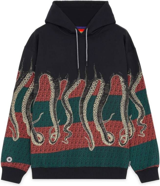 Octopus Hoodies Zwart Heren