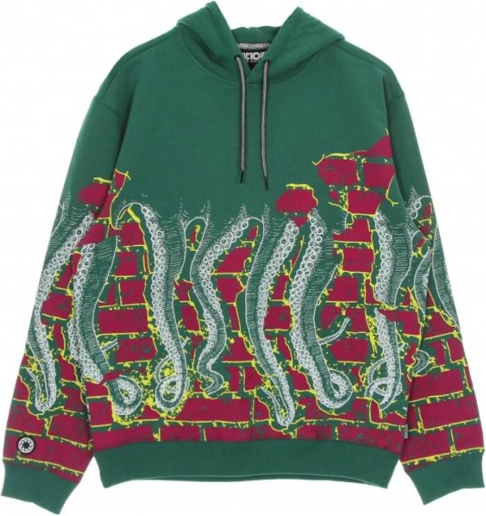 Octopus lichtgewicht hoodie Groen Heren