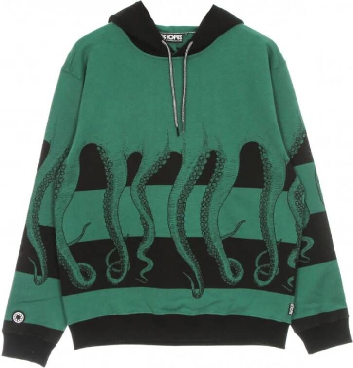 Octopus lichtgewicht hoodie Groen Heren