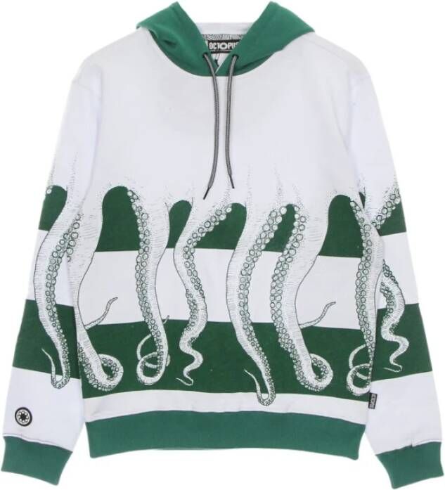 Octopus lichtgewicht hoodie White Heren