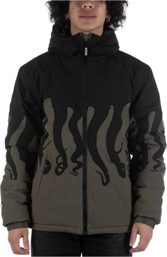 Octopus Army Layer Puffer Jas met Capuchon Green Heren - Foto 6
