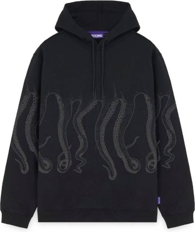 Octopus Outline Sweatshirt Zwart Heren