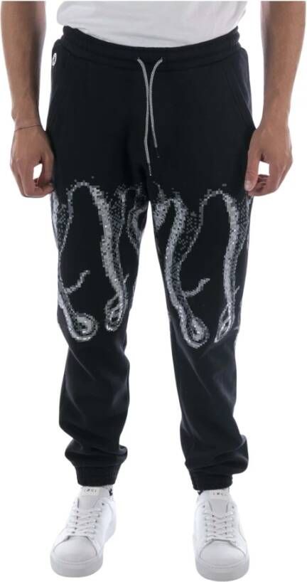 Octopus Zwarte Sweatpants met Contour Black Heren