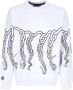 Octopus Sweatshirt White Heren - Thumbnail 1