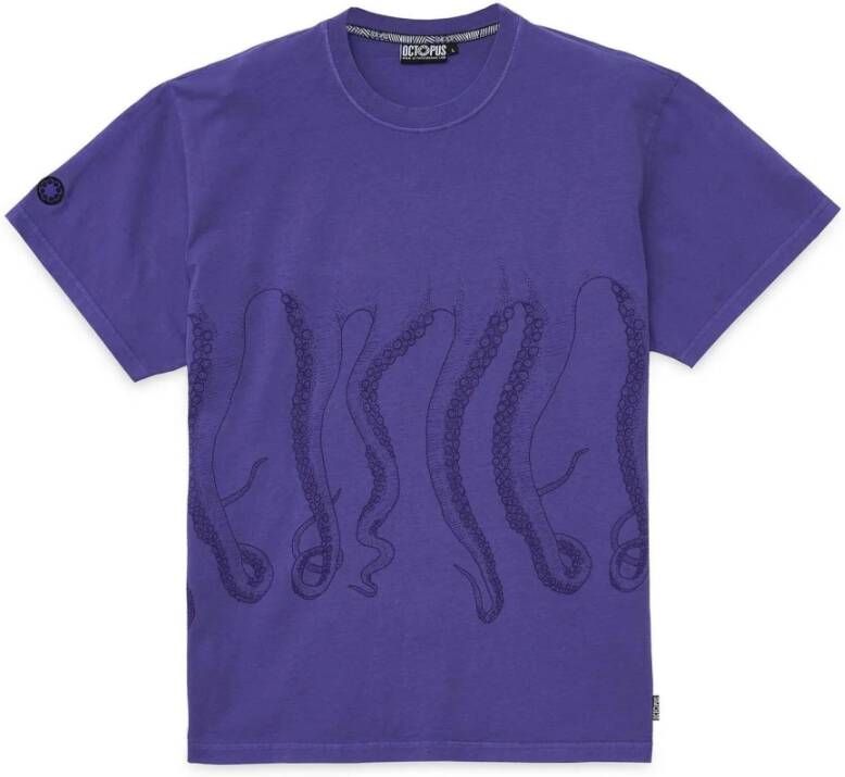 Octopus T-Shirts Purple Heren