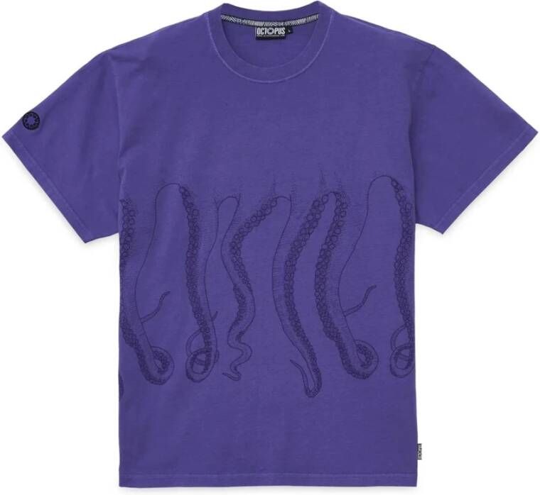 Octopus T-shirt Paars Heren