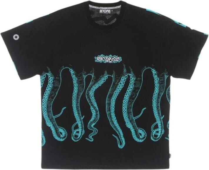 Octopus T-shirt -tag Zwart Heren