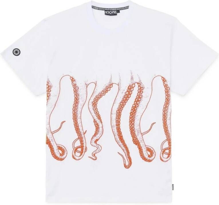 Octopus Witte Heren Tee met Logo White Heren